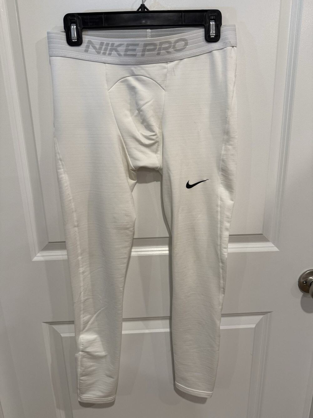 Nike Pro Dri-FIT Training Compression Tights Mens Sz Large White Athletic Pants